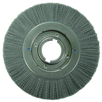 12 x 1-1/4 x 2'' Arbor - Crimped Nylox Filament 80 Grit Straight Wheel - Exact Tool & Supply