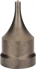 Cleveland Steel Tool - 1 Inch Diameter Round Ironworker Punch - 1-17/32 Inch Body Diameter, 1-11/16 Inch Head Diameter, 2-11/16 Inch Overall Length - Exact Tool & Supply