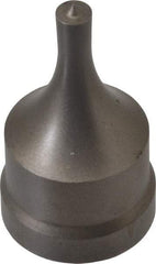 Cleveland Steel Tool - 1/4 Inch Diameter Round Ironworker Punch - 1-1/32 Inch Body Diameter, 1-5/32 Inch Head Diameter, 1-15/16 Inch Overall Length - Exact Tool & Supply