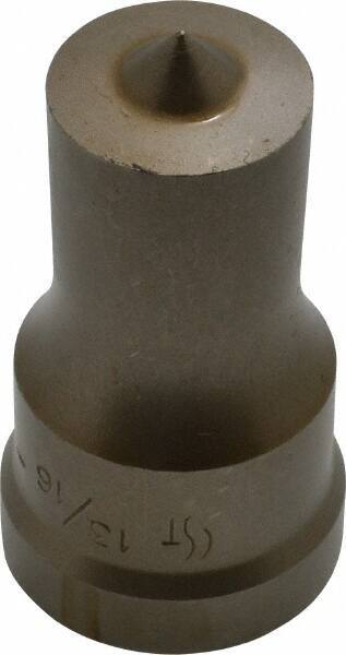 Cleveland Steel Tool - 13/16 Inch Diameter Round Ironworker Punch - 1-1/32 Inch Body Diameter, 1-5/32 Inch Head Diameter, 1-15/16 Inch Overall Length - Exact Tool & Supply