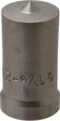 Cleveland Steel Tool - 1-1/16 Inch Diameter Round Ironworker Punch - 1-1/32 Inch Body Diameter, 1-5/32 Inch Head Diameter, 1-15/16 Inch Overall Length - Exact Tool & Supply