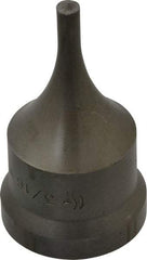 Cleveland Steel Tool - 3/16 Inch Diameter Round Ironworker Punch - 1-1/16 Inch Body Diameter, 1-7/32 Inch Head Diameter, 2-1/8 Inch Overall Length - Exact Tool & Supply