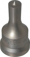 Cleveland Steel Tool - 1/2 Inch Diameter Round Ironworker Punch - 1-1/16 Inch Body Diameter, 1-7/32 Inch Head Diameter, 2-1/8 Inch Overall Length - Exact Tool & Supply
