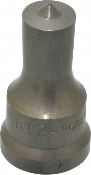 Cleveland Steel Tool - 11/16 Inch Diameter Round Ironworker Punch - 1-1/16 Inch Body Diameter, 1-7/32 Inch Head Diameter, 2-1/8 Inch Overall Length - Exact Tool & Supply
