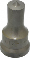 Cleveland Steel Tool - 11/16 Inch Diameter Round Ironworker Punch - 1-1/16 Inch Body Diameter, 1-7/32 Inch Head Diameter, 2-1/8 Inch Overall Length - Exact Tool & Supply