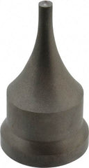 Cleveland Steel Tool - 3/16 Inch Diameter Round Ironworker Punch - 1-1/16 Inch Body Diameter, 1.24 Inch Head Diameter, 2-3/16 Inch Overall Length - Exact Tool & Supply