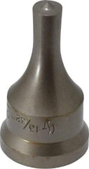 Cleveland Steel Tool - 13/32 Inch Diameter Round Ironworker Punch - 1-1/16 Inch Body Diameter, 1.24 Inch Head Diameter, 2-3/16 Inch Overall Length - Exact Tool & Supply