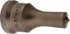 Cleveland Steel Tool - 9/16 Inch Diameter Round Ironworker Punch - 1-1/16 Inch Body Diameter, 1.24 Inch Head Diameter, 2-3/16 Inch Overall Length - Exact Tool & Supply