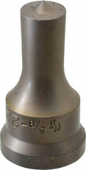 Cleveland Steel Tool - 5/8 Inch Diameter Round Ironworker Punch - 1-1/16 Inch Body Diameter, 1.24 Inch Head Diameter, 2-3/16 Inch Overall Length - Exact Tool & Supply