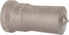 Cleveland Steel Tool - 1 Inch Diameter Round Ironworker Punch - 1-1/16 Inch Body Diameter, 1.24 Inch Head Diameter, 2-3/16 Inch Overall Length - Exact Tool & Supply