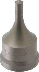 Cleveland Steel Tool - 9/32 Inch Diameter Round Ironworker Punch - 1-7/32 Inch Body Diameter, 1-3/8 Inch Head Diameter, 2-3/8 Inch Overall Length - Exact Tool & Supply