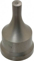 Cleveland Steel Tool - 3/8 Inch Diameter Round Ironworker Punch - 1-7/32 Inch Body Diameter, 1-3/8 Inch Head Diameter, 2-3/8 Inch Overall Length - Exact Tool & Supply