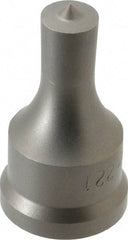 Cleveland Steel Tool - 19/32 Inch Diameter Round Ironworker Punch - 1-7/32 Inch Body Diameter, 1-3/8 Inch Head Diameter, 2-3/8 Inch Overall Length - Exact Tool & Supply