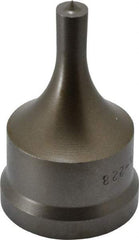 Cleveland Steel Tool - 3/8 Inch Diameter Round Ironworker Punch - 1-17/32 Inch Body Diameter, 1-11/16 Inch Head Diameter, 2-11/16 Inch Overall Length - Exact Tool & Supply