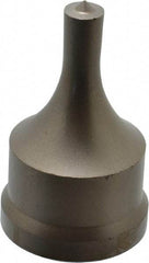 Cleveland Steel Tool - 7/16 Inch Diameter Round Ironworker Punch - 1-17/32 Inch Body Diameter, 1-11/16 Inch Head Diameter, 2-11/16 Inch Overall Length - Exact Tool & Supply