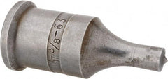 Cleveland Steel Tool - 3/8 Inch Diameter Round Ironworker Punch - 1 Inch Body Diameter, 1-3/16 Inch Head Diameter, 2-7/16 Inch Overall Length - Exact Tool & Supply