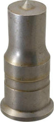 Cleveland Steel Tool - 13/16 Inch Diameter Round Ironworker Punch - 1 Inch Body Diameter, 1-3/16 Inch Head Diameter, 2-7/16 Inch Overall Length - Exact Tool & Supply