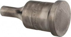 Cleveland Steel Tool - 1/2 Inch Diameter Round Ironworker Punch - 1-1/4 Inch Body Diameter, 1-1/2 Inch Head Diameter, 3-1/8 Inch Overall Length - Exact Tool & Supply
