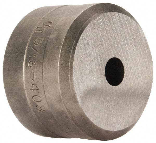 Cleveland Steel Tool - 5/16 Inch Diameter Round Ironworker Die - 1-1/2 Inch Head Diameter, 1 Inch Head Height - Exact Tool & Supply