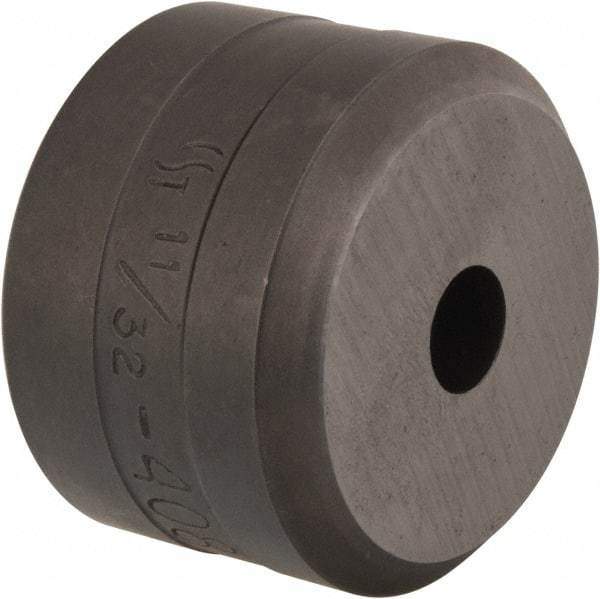 Cleveland Steel Tool - 11/32 Inch Diameter Round Ironworker Die - 1-1/2 Inch Head Diameter, 1 Inch Head Height - Exact Tool & Supply