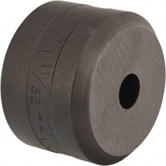 Cleveland Steel Tool - 11/32 Inch Diameter Round Ironworker Die - 1-1/2 Inch Head Diameter, 1 Inch Head Height - Exact Tool & Supply