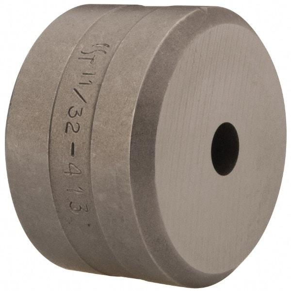 Cleveland Steel Tool - 11/32 Inch Diameter Round Ironworker Die - 1-13/16 Inch Head Diameter, 1-1/8 Inch Head Height - Exact Tool & Supply