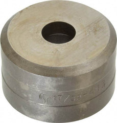Cleveland Steel Tool - 17/32 Inch Diameter Round Ironworker Die - 1-13/16 Inch Head Diameter, 1-1/8 Inch Head Height - Exact Tool & Supply