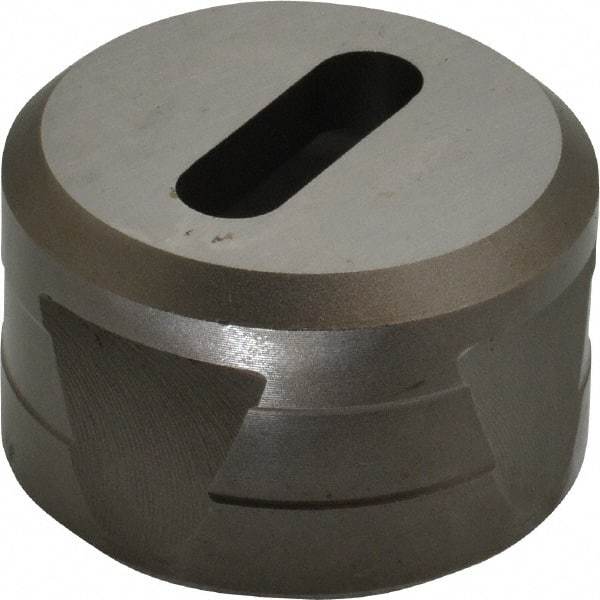 Cleveland Steel Tool - 1-3/32 Inch Long x 11/32 Inch Wide Oblong Ironworker Die - 1-13/16 Inch Head Diameter, 1-1/8 Inch Head Height - Exact Tool & Supply
