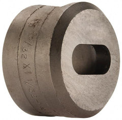 Cleveland Steel Tool - 1-1/32 Inch Long x 15/32 Inch Wide Oblong Ironworker Die - 1-13/16 Inch Head Diameter, 1-1/8 Inch Head Height - Exact Tool & Supply