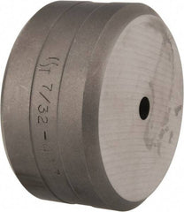 Cleveland Steel Tool - 7/32 Inch Diameter Round Ironworker Die - 2 Inch Head Diameter, 1 Inch Head Height - Exact Tool & Supply