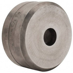 Cleveland Steel Tool - 1/2 Inch Diameter Round Ironworker Die - 2 Inch Head Diameter, 1 Inch Head Height - Exact Tool & Supply