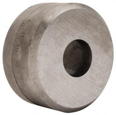 Cleveland Steel Tool - 11/16 Inch Diameter Round Ironworker Die - 2 Inch Head Diameter, 1 Inch Head Height - Exact Tool & Supply