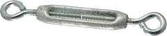 Made in USA - 74 Lb Load Limit, 1/4" Thread Diam, 2-1/4" Take Up, Malleable Iron Eye & Eye Turnbuckle - 2-5/16" Body Length, 11/64" Neck Length, 5-1/2" Closed Length - Exact Tool & Supply