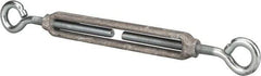 Made in USA - 144 Lb Load Limit, 3/8" Thread Diam, 2-7/8" Take Up, Aluminum Eye & Eye Turnbuckle - 6-7/8" Body Length, 1/4" Neck Length, 11-3/8" Closed Length - Exact Tool & Supply