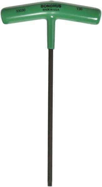 Bondhus - T30 Standard Torx Key - T-Handle Cushion Grip, Protanium High Torque Steel - Exact Tool & Supply