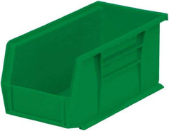 Akro-Mils - 30 Lb. Load Capacity, 10-7/8" Deep, Green Polymer Hopper Stacking Bin - 5" High x 5-1/2" Wide x 10-7/8" Long - Exact Tool & Supply