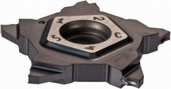 Iscar - 24N120PENTA Grade IC908, 1.19mm Cutting Width Carbide Grooving Insert - 2.01mm Max Depth of Cut, Neutral, TiN/TiAlN Finish - Exact Tool & Supply