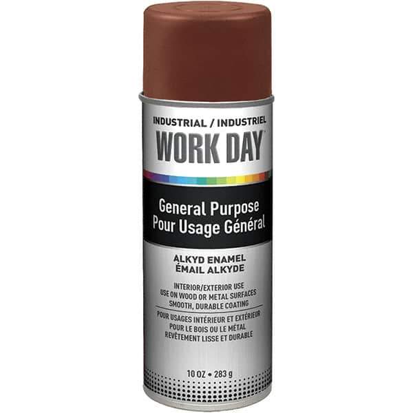 Krylon - Brown, Gloss, Enamel Spray Paint - 9 to 13 Sq Ft per Can, 10 oz Container, Use on Ceramics, Glass, Metal, Plaster, Wood - Exact Tool & Supply