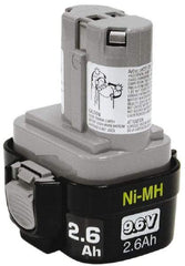 Makita - 9.6 Volt NiMH Power Tool Battery - 2.6 Ahr Capacity, 1 hr Charge Time - Exact Tool & Supply