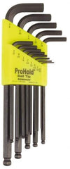 Bondhus - 13 Piece L-Key Ball End Hex Key Set - Hex Range 0.05 to 3/8" - Exact Tool & Supply