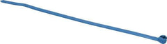 Thomas & Betts - 7.31" Long Blue Nylon Standard Cable Tie - 50 Lb Tensile Strength, 1.22mm Thick, 44.45mm Max Bundle Diam - Exact Tool & Supply