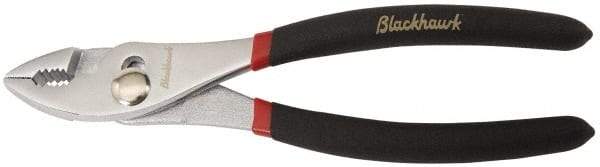 Blackhawk by Proto - 8-1/8" OAL, 15/16" Jaw Length, 1-3/16" Jaw Width, Slip Joint Pliers - Curved Jaw, Curved Head, Wire Cutting Shear - Exact Tool & Supply