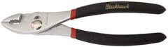 Blackhawk by Proto - 8-1/8" OAL, 15/16" Jaw Length, 1-3/16" Jaw Width, Slip Joint Pliers - Curved Jaw, Curved Head, Wire Cutting Shear - Exact Tool & Supply