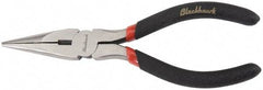 Blackhawk by Proto - 8-3/8" OAL, 2-29/32" Jaw Length x 27/32" Jaw Width, Long Nose Side Cutting Needle Nose Pliers - Round Jaw, Standard Head, Plastic Handles - Exact Tool & Supply