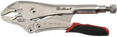 Blackhawk by Proto - 8-7/8" OAL Curved Jaw Locking Pliers - 1-57/64" Jaw Width, 9/16" Jaw Depth, Quick Release Handle - Exact Tool & Supply