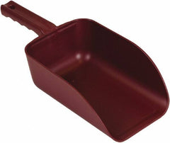 Remco - 82 oz Red Polypropylene & Semi-Ferrous Additive Flat Bottom Scoop - 5.9" Wide x 3.3" Deep Bowl, 15.1" OAL - Exact Tool & Supply
