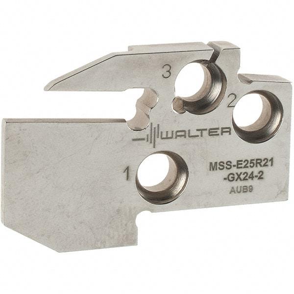 Walter - Right Hand Cut, Single End Indexable Cut-Off Blade - 0.827" Max Depth of Cut, MSS-E Blade - Exact Tool & Supply