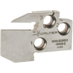 Walter - Right Hand Cut, Single End Indexable Cut-Off Blade - 0.827" Max Depth of Cut, MSS-E Blade - Exact Tool & Supply