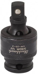 Blackhawk by Proto - 3/8" Drive 3" Standard Universal Impact Socket - 6 Points, 4-5/8" OAL - Exact Tool & Supply