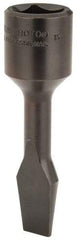 Proto - 1/2" Drive, 7/16" Wide x 0.07" Thick Blade, Standard Slotted Screwdriver Socket - 3-5/32" OAL - Exact Tool & Supply